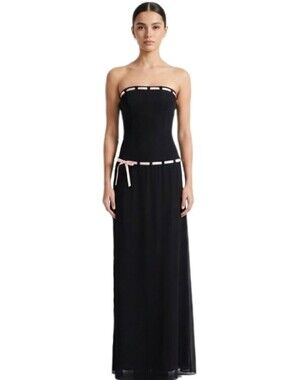 Forever Yours Gown Strapless Prom Maxi Black Size 10